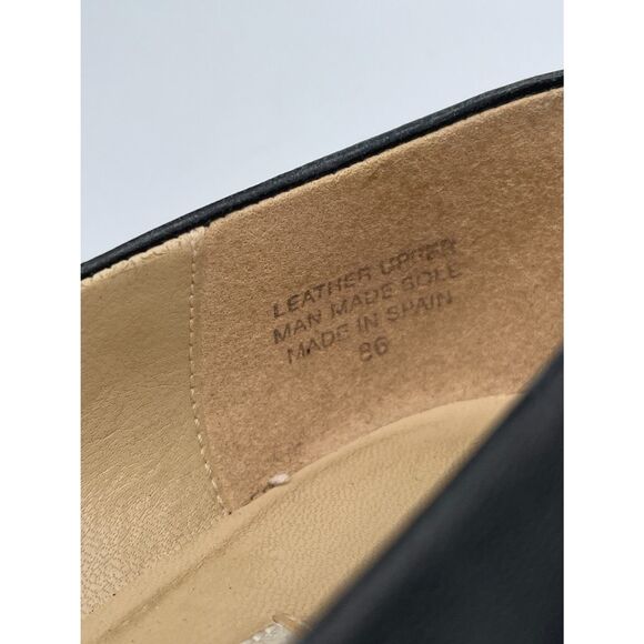 Etienne Aigner Black Leather Cap Toe Block Heel Pumps Women's‎ Size 7M - Picture 5 of 6